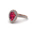 Halo Pear Ruby Pave Engagement Ring - Ingrid No. 11 image 1