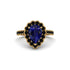 Halo Pear Sapphire Pave Engagement Ring - Ingrid No. 43 image 2