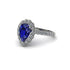 Halo Pear Sapphire Pave Engagement Ring - Ingrid No. 15 image 1