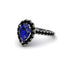 Halo Pear Sapphire Pave Engagement Ring - Ingrid No. 45 image 1