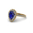 Halo Pear Sapphire Pave Engagement Ring - Ingrid No. 13 image 1