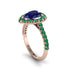 Halo Pear Sapphire Pave Engagement Ring - Ingrid No. 29 image 3