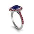 Halo Pear Sapphire Pave Engagement Ring - Ingrid No. 60
