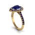 Halo Pear Sapphire Pave Engagement Ring - Ingrid No. 73 image 3