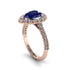 Halo Pear Sapphire Pave Engagement Ring - Ingrid No. 14 image 3