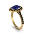 Halo Pear Sapphire Pave Engagement Ring - Ingrid No. 43