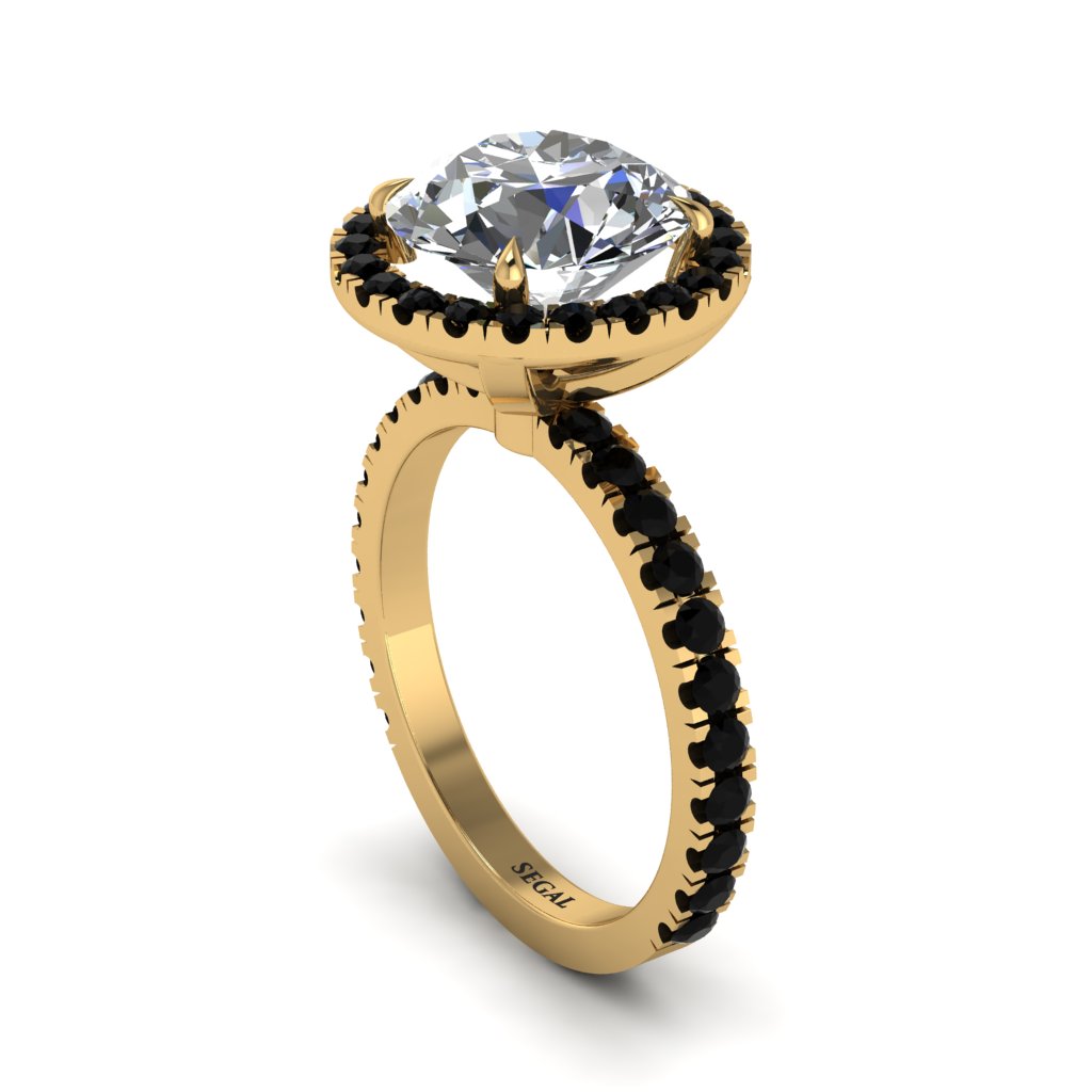 Round Cut Diamond Halo Engagement Ring - Charleigh No. 31