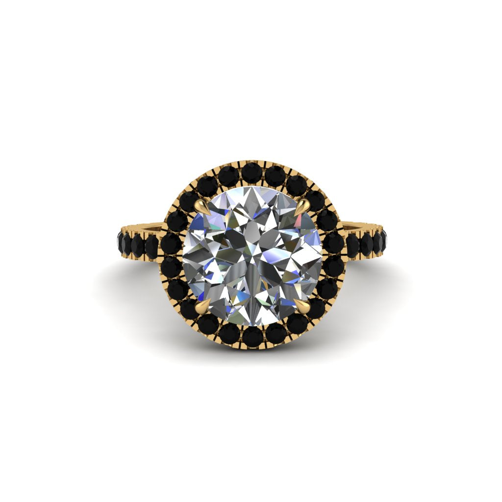 Round Cut Diamond Halo Engagement Ring - Charleigh No. 31