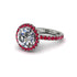 Round Cut Diamond Halo Engagement Ring - Charleigh No. 48 image 3