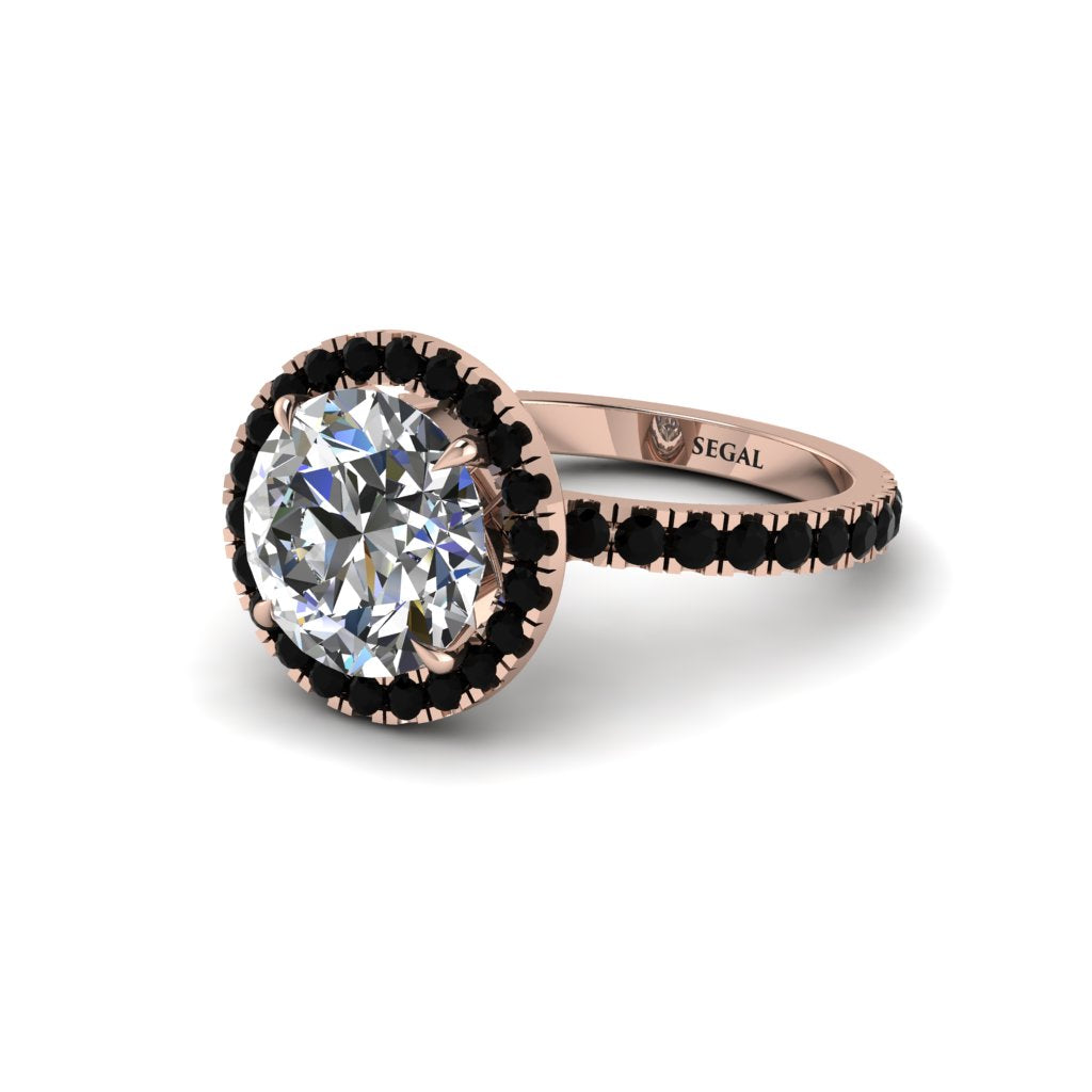 Round Cut Diamond Halo Engagement Ring - Charleigh No. 32