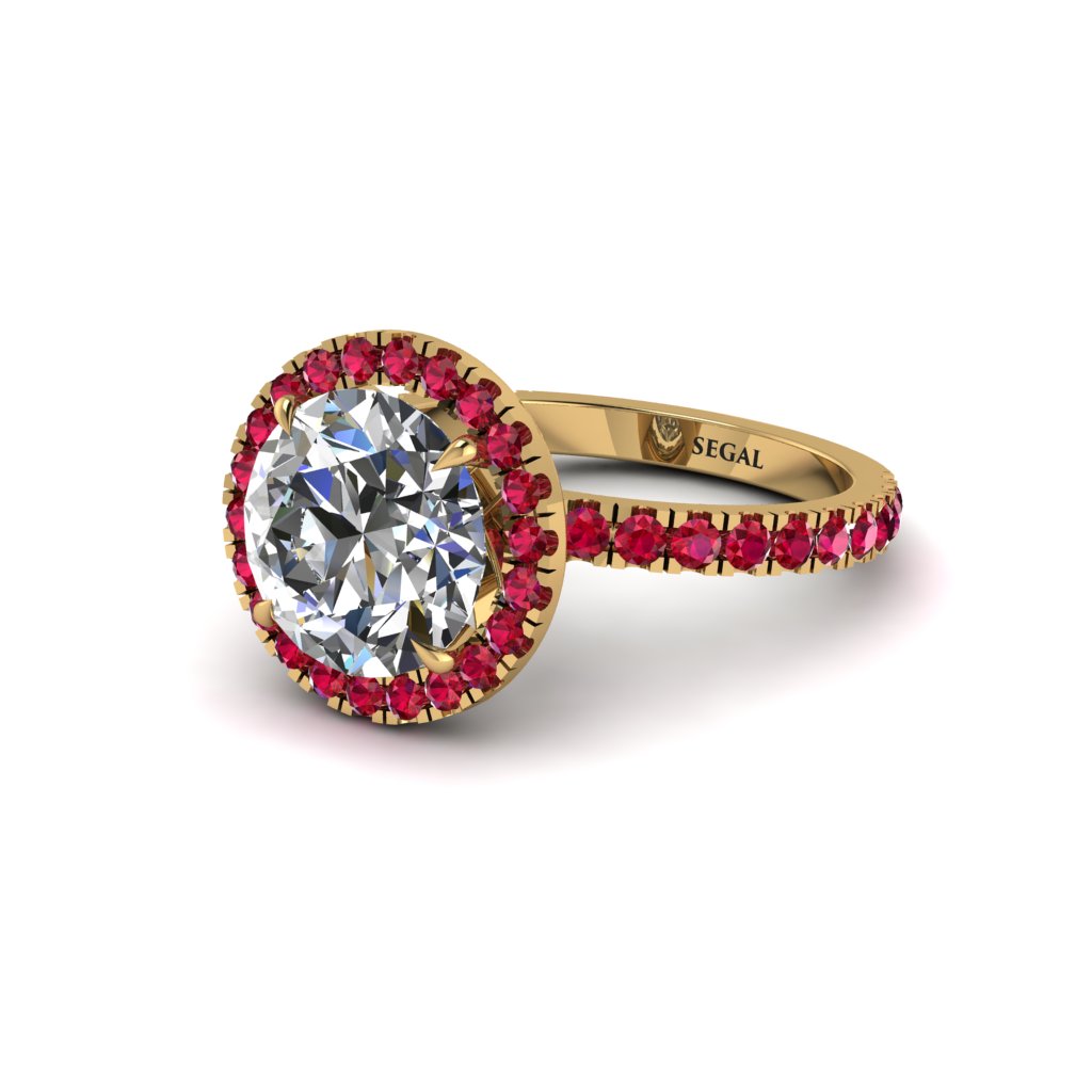 Round Cut Diamond Halo Engagement Ring - Charleigh No. 46