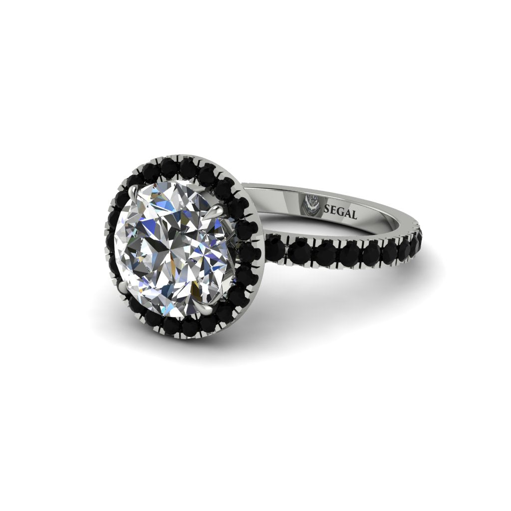 Round Cut Diamond Halo Engagement Ring - Charleigh No. 33