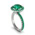 Round Cut Emerald Halo Engagement Ring - Charleigh No. 21 image 1