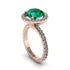 Round Cut Emerald Halo Engagement Ring - Charleigh No. 5