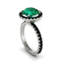 Round Cut Emerald Halo Engagement Ring - Charleigh No. 36 image 1