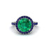 Round Cut Emerald Halo Engagement Ring - Charleigh No. 66 image 2