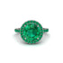 Round Cut Emerald Halo Engagement Ring - Charleigh No. 21