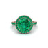 Round Cut Emerald Halo Engagement Ring - Charleigh No. 20