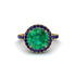 Round Cut Emerald Halo Engagement Ring - Charleigh No. 64