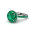 Round Cut Emerald Halo Engagement Ring - Charleigh No. 21 image 3