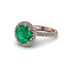 Round Cut Emerald Halo Engagement Ring - Charleigh No. 5 image 3