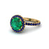 Round Cut Emerald Halo Engagement Ring - Charleigh No. 64 image 3