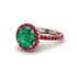 Round Cut Emerald Halo Engagement Ring - Charleigh No. 50 image 3