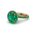 Round Cut Emerald Halo Engagement Ring - Charleigh No. 19 image 3