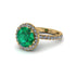 Round Cut Emerald Halo Engagement Ring - Charleigh No. 4 image 3