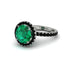 Round Cut Emerald Halo Engagement Ring - Charleigh No. 36 image 3