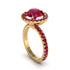 Round Cut Ruby Halo Engagement Ring - Charleigh No. 55 image 1