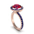 Round Cut Ruby Halo Engagement Ring - Charleigh No. 71 image 1