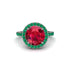 Round Cut Ruby Halo Engagement Ring - Charleigh No. 27