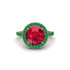 Round Cut Ruby Halo Engagement Ring - Charleigh No. 25 image 2