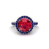 Round Cut Ruby Halo Engagement Ring - Charleigh No. 72 image 2
