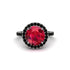 Round Cut Ruby Halo Engagement Ring - Charleigh No. 42