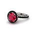 Round Cut Ruby Halo Engagement Ring - Charleigh No. 42 image 3