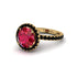 Round Cut Ruby Halo Engagement Ring - Charleigh No. 40