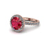 Round Cut Ruby Halo Engagement Ring - Charleigh No. 11 image 3