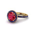 Round Cut Ruby Halo Engagement Ring - Charleigh No. 70 image 3