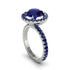 Round Cut Sapphire Halo Engagement Ring - Charleigh No. 75