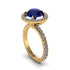 Round Cut Sapphire Halo Engagement Ring - Charleigh No. 13