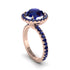 Round Cut Sapphire Halo Engagement Ring - Charleigh No. 74