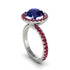 Round Cut Sapphire Halo Engagement Ring - Charleigh No. 60 image 1