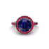 Round Cut Sapphire Halo Engagement Ring - Charleigh No. 60 image 2
