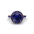 Round Cut Sapphire Halo Engagement Ring - Charleigh No. 74