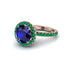 Round Cut Sapphire Halo Engagement Ring - Charleigh No. 29