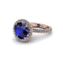 Round Cut Sapphire Halo Engagement Ring - Charleigh No. 14 image 3