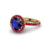 Round Cut Sapphire Halo Engagement Ring - Charleigh No. 58 image 3