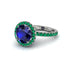 Round Cut Sapphire Halo Engagement Ring - Charleigh No. 30 image 3